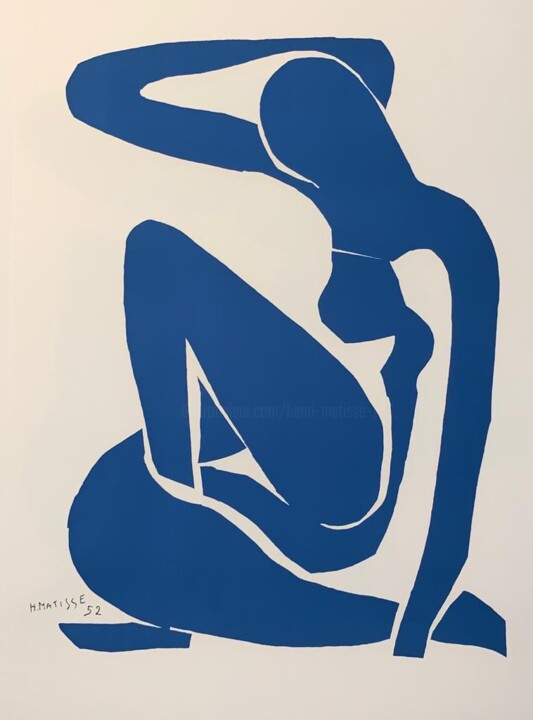 Incisioni, stampe intitolato "Les Nudes: Nu Bleu I" da Henri Matisse, Opera d'arte originale, Litografia