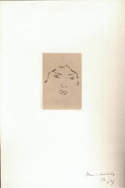 Printmaking titled "Emma L , Masque" by Henri Matisse, Original Artwork, Oil