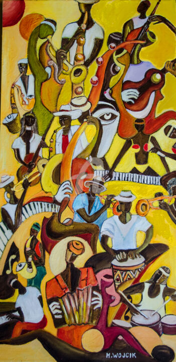 Peinture intitulée "Tumbas" par Henri Wojcik, Œuvre d'art originale, Huile