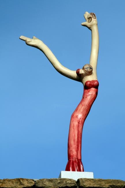 Skulptur mit dem Titel "Flamenco" von Henri Degracia, Original-Kunstwerk, Holz