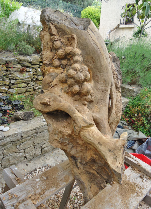 Sculpture intitulée ""Notre Cassis" - Le…" par Henri Degracia, Œuvre d'art originale, Bois