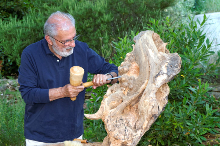 Sculpture intitulée ""Notre Cassis"  - L…" par Henri Degracia, Œuvre d'art originale, Bois