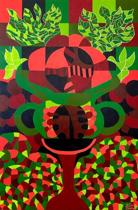 Картина под названием "Assim como o café,…" - Henrique Diogo, Подлинное произведение искусства, Акрил Установлен на Деревянн…