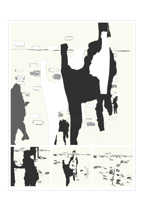 Gravures & estampes intitulée "BlockBerlin 2020 1" par Henry Pouillon, Œuvre d'art originale, Travail numérique 2D