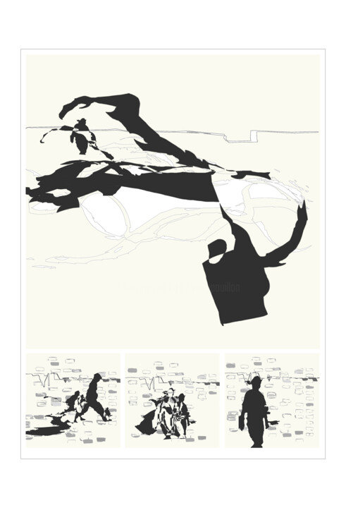 Gravures & estampes intitulée "BlockBerlin 2020 3" par Henry Pouillon, Œuvre d'art originale, Travail numérique 2D