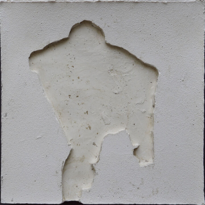 Sculptuur getiteld "les ombres (R17)" door Henry Pouillon, Origineel Kunstwerk, Cement