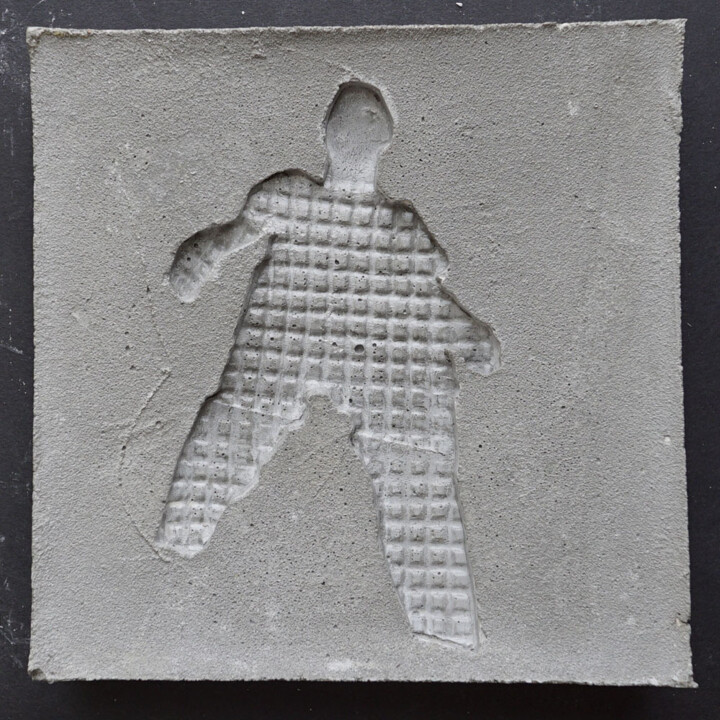 Sculpture intitulée "les ombres (R24)" par Henry Pouillon, Œuvre d'art originale, Ciment