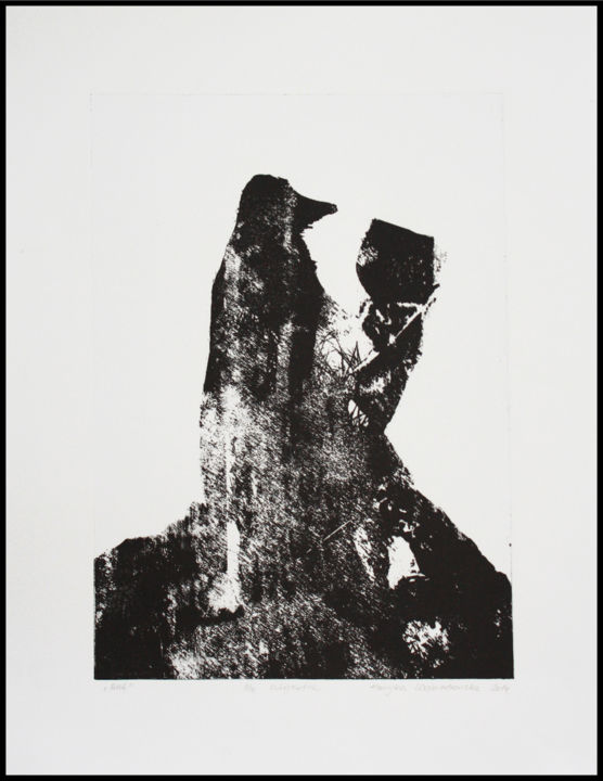 Dessin intitulée "Grafika 4" par Henryka Wojciechowska, Œuvre d'art originale, Lithographie