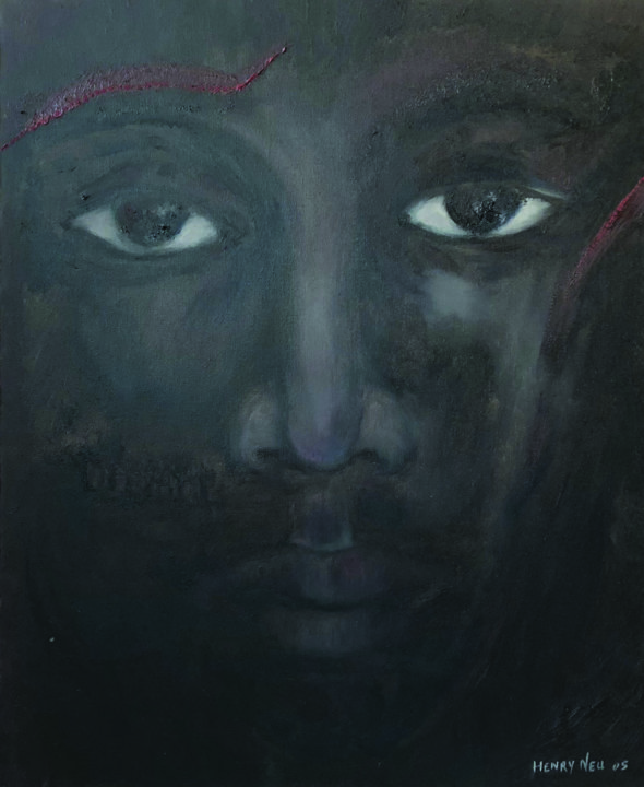Peinture intitulée "L'homme désabusé" par Henry Neu, Œuvre d'art originale, Huile