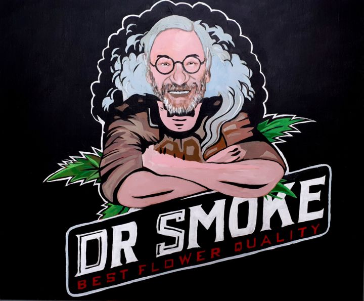 Peinture intitulée "DR Smoke Biot" par Herbert Canuel, Œuvre d'art originale, Acrylique