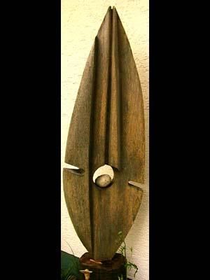 Scultura intitolato "Sculpture sur bois…" da Herbert Unterberger, Opera d'arte originale, Altro