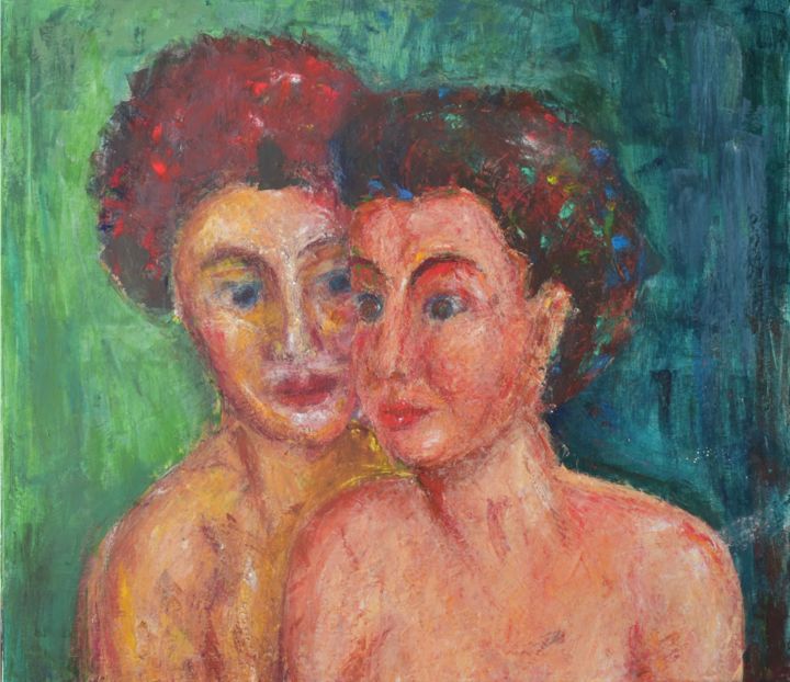 Malerei mit dem Titel "Couple 2.jpg" von Herbert Ruf, Original-Kunstwerk, Acryl