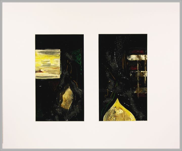 Painting titled "Dark matter Serie 2…" by Heribert Wagner, Original Art, Acrylic