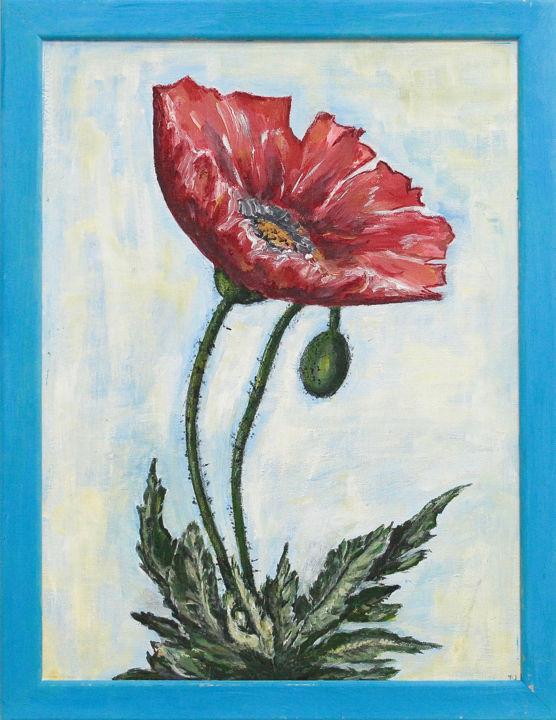 Painting titled "Дурман-цветок" by Mir, Original Artwork, Acrylic