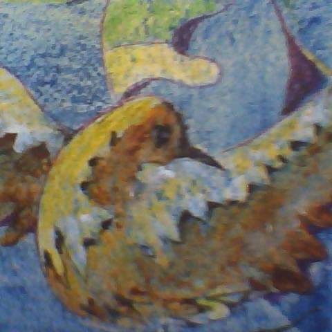 Painting titled "Bird" by Herminio Pio, Original Artwork, Pencil