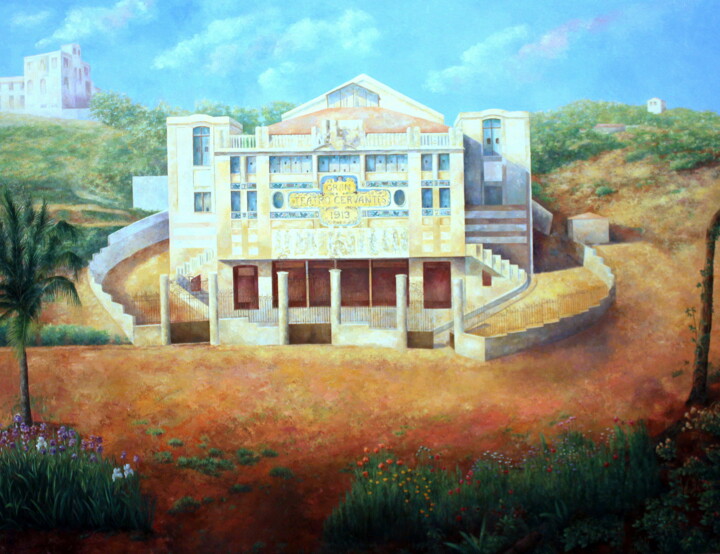 Schilderij getiteld "PRIMAVERA EN EL GRA…" door Hernández Consuelo, Origineel Kunstwerk, Olie