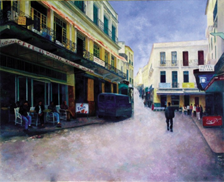 Painting titled "PLAZA DEL ZOCO CHIC…" by Hernández Consuelo, Original Artwork, Oil