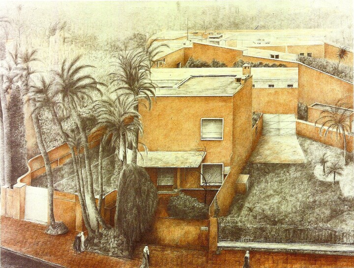 Drawing titled "MARRAKECH" by Hernández Consuelo, Original Artwork, Other
