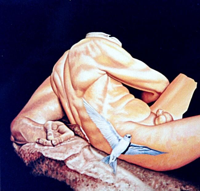 Painting titled "anochecer" by Hernandiz, Original Artwork