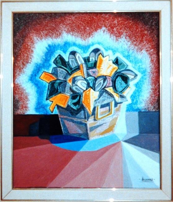 Painting titled "el florero" by Hernandiz, Original Artwork