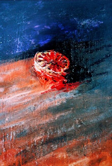 Pittura intitolato "la naranja" da Hernandiz, Opera d'arte originale