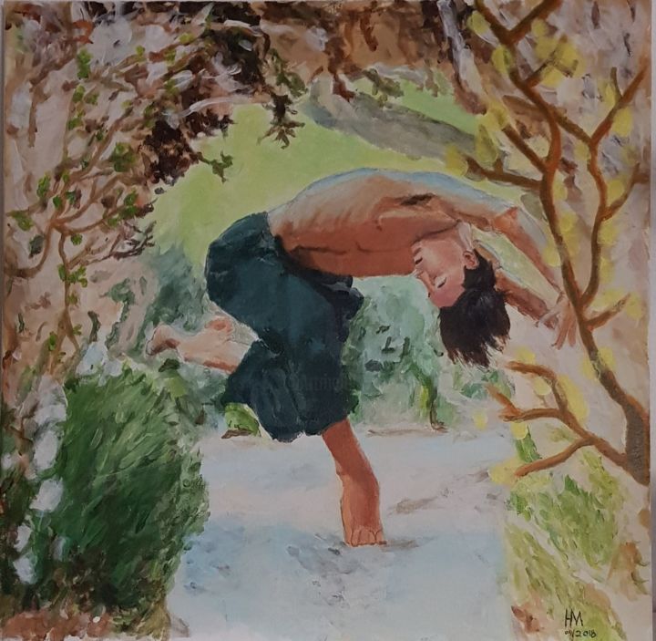 Peinture intitulée "danseur" par Hernan Mujica, Œuvre d'art originale, Acrylique