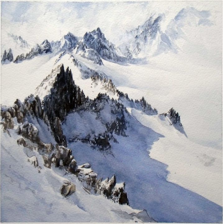 Peinture intitulée "Arrête du Tour" par Hervé Espinosa, Œuvre d'art originale,