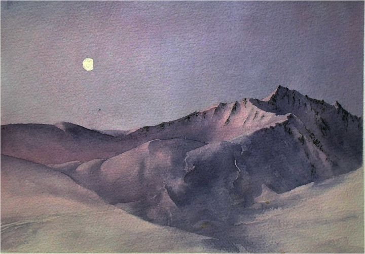 Painting titled "Beaufortain" by Hervé Espinosa, Original Artwork