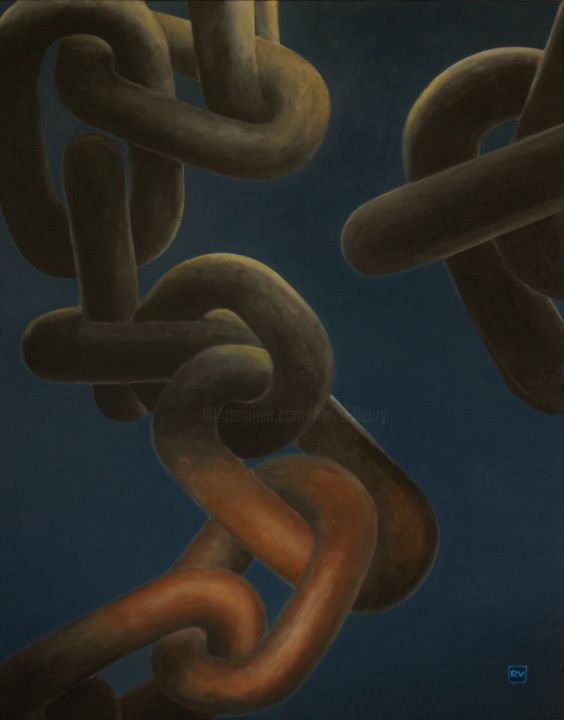 Peinture intitulée ""Mouillage"" par Herve Fleury (RV), Œuvre d'art originale, Acrylique