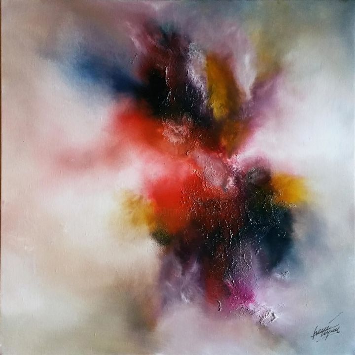 Peinture intitulée "MEDITATING SCAPE 3" par Hervé Hugues, Œuvre d'art originale, Huile