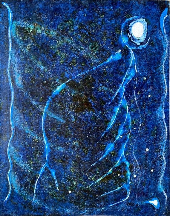 Pintura titulada ""Sauvegarde..."" por Hervé Le Goaréguer, Obra de arte original, Acrílico Montado en Bastidor de camilla de…