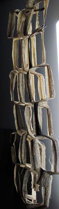 Sculpture intitulée "une bananeraie cont…" par Hervé Poirier, Œuvre d'art originale, Bois