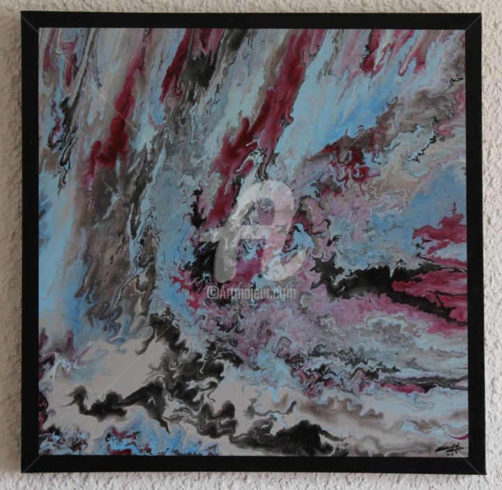 Painting titled "Flou psychédélique 3" by Hervé Senequier, Original Artwork, Acrylic