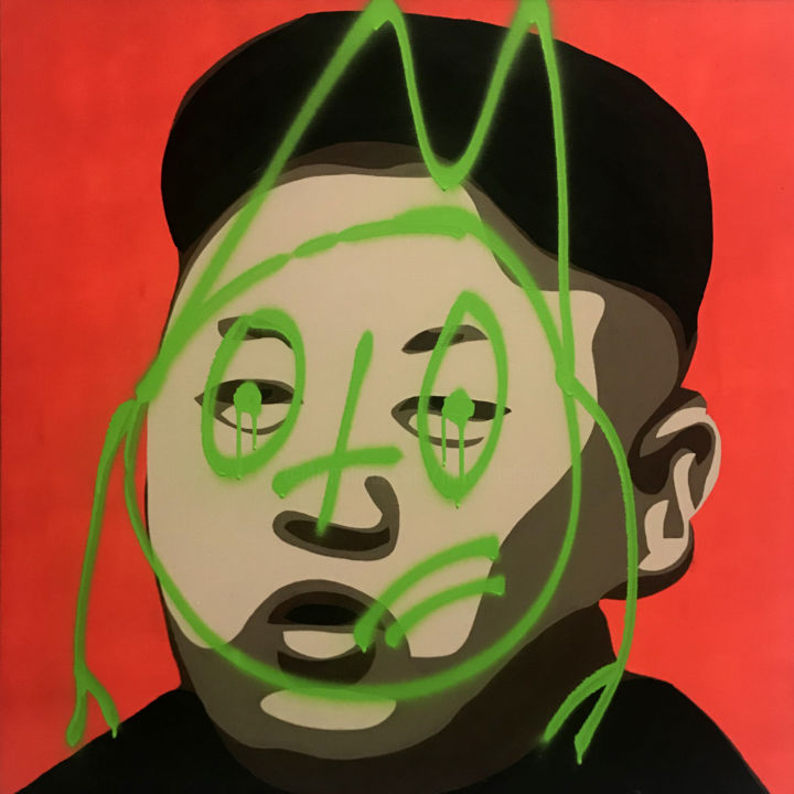 Peinture intitulée "Kim" par Hervé Loiseau, Œuvre d'art originale, Acrylique Monté sur Châssis en bois