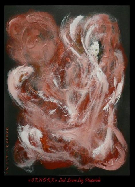 Painting titled "Cendres 1" by Nykky Hesperide, Original Artwork