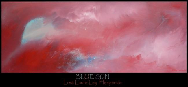 Malerei mit dem Titel "Blue Sun" von Nykky Hesperide, Original-Kunstwerk