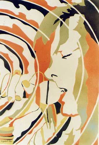 Peinture intitulée "La chanteuse" par Ziyadali Heydari, Œuvre d'art originale,