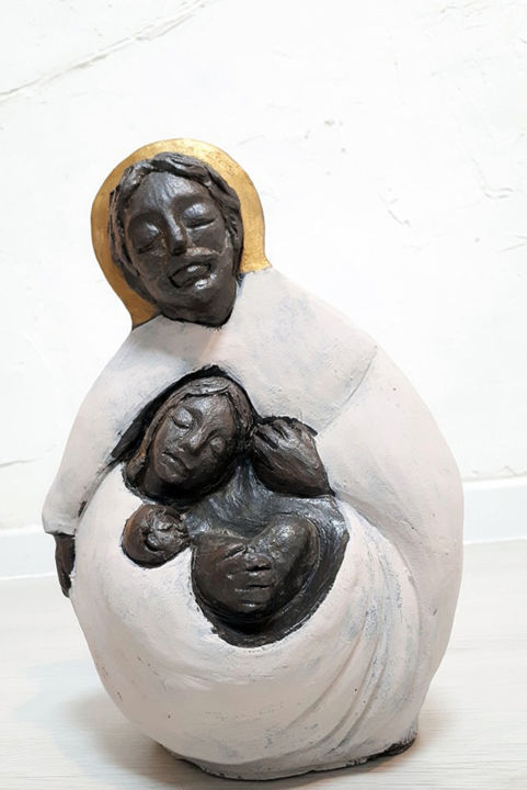 Scultura intitolato "Jesus.jpg" da Heyoung Lee, Opera d'arte originale, Ceramica