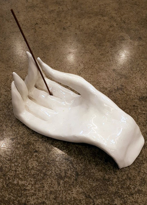 Sculpture titled "hand.jpg" by Heyoung Lee, Original Artwork, Ceramics