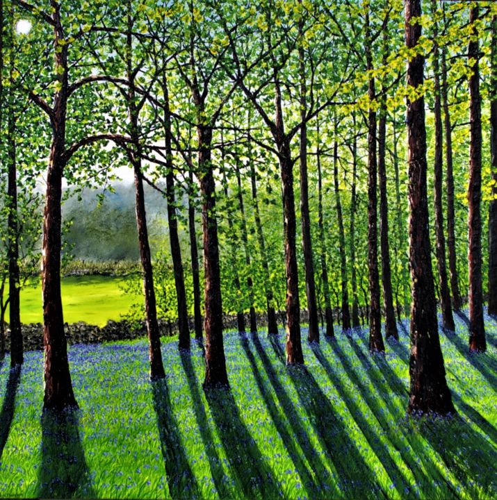 Painting titled "Colours Of Spring" by Hazel Thomson, Original Art, Oil