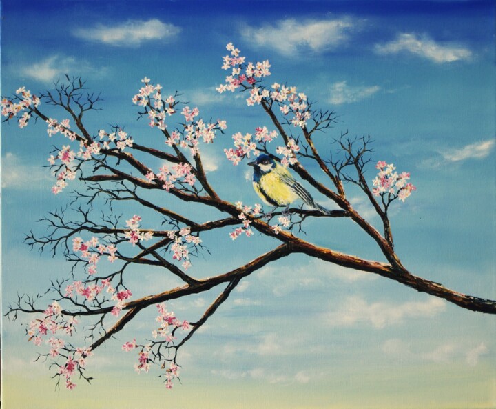 Peinture intitulée "An Early Spring Mor…" par Hazel Thomson, Œuvre d'art originale, Huile Monté sur Châssis en bois