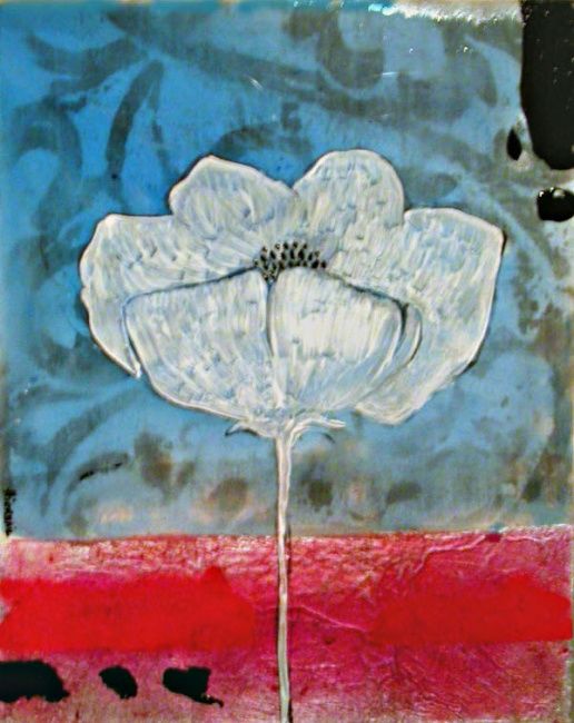 Painting titled "Fleur 2 - Cadavre e…" by Hicksail, Original Artwork