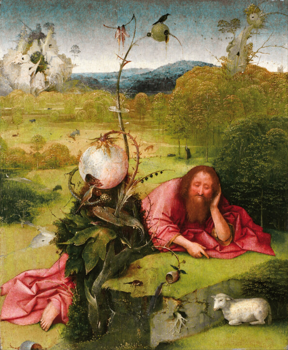 Картина под названием "Saint Jean-Baptiste…" - Hieronymus Bosch, Подлинное произведение искусства, Масло