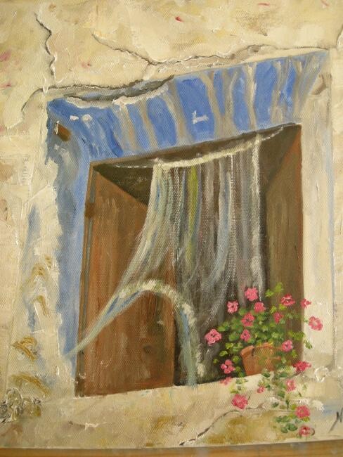 Pintura titulada "El ventanuco" por Higinio Pellicer, Obra de arte original