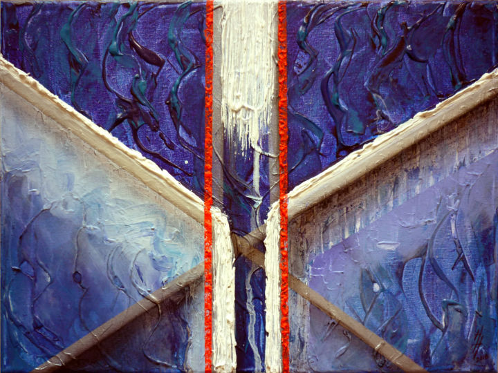 Painting titled "VERTIENTE LINEAL" by Hilen Hernandez, Original Art, Acrylic