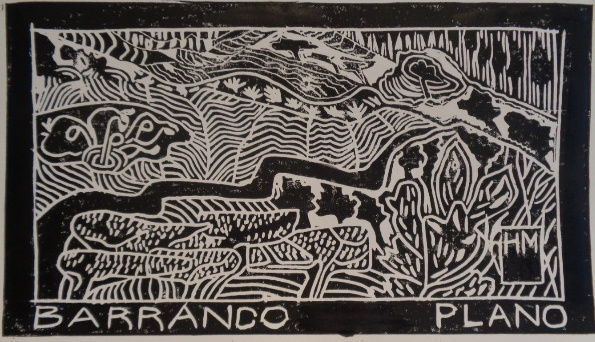 Printmaking titled "Barranco Plano" by Hilary Mullany, Original Artwork