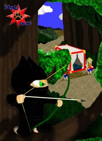 Digital Arts titled "Ninjakats! Ambush!" by Hinsel Scott, Original Artwork