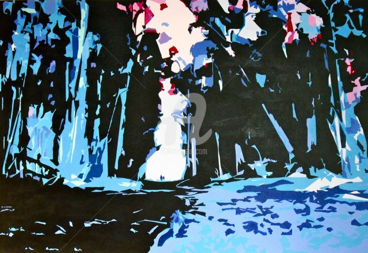 Malerei mit dem Titel "Moalepe - kahua o M…" von Hiromi Ozaki, Original-Kunstwerk, Öl