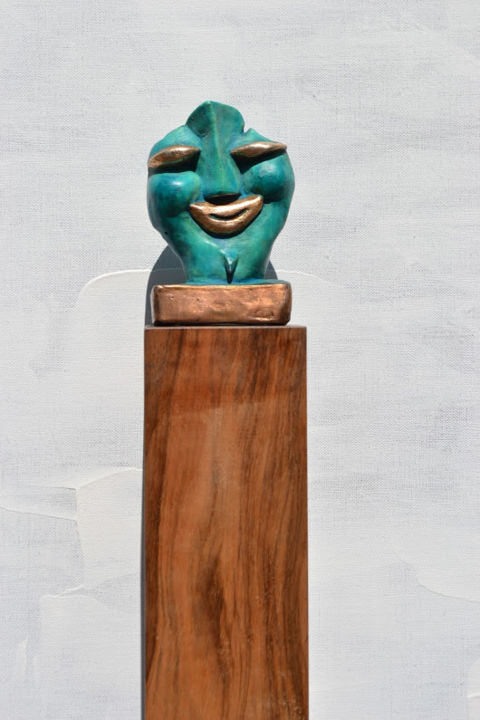 Sculpture titled ""le sourire..."" by Sébastien Richardet, Original Artwork, Bronze