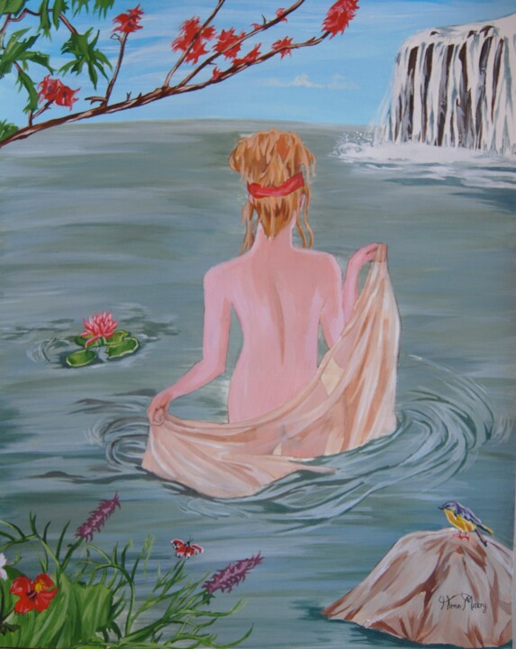 Schilderij getiteld "Ultimate paradise" door Hiten Mistry, Origineel Kunstwerk, Acryl